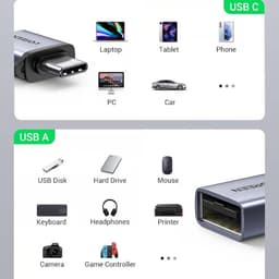 Ugreen – USB-C auf USB-A OTG Adapter (US270 / 50283), grau/schwarz – Bild 5