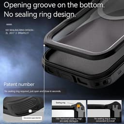 Apple iPhone 16 Pro - Custodia per esterni Redpepper Dot Series, IP68, MagSafe, impermeabile, nera – Bild 7