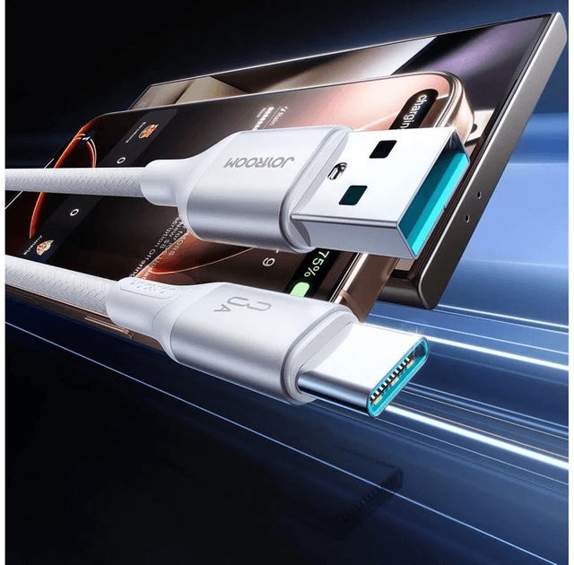 Joyroom S-A28 Flash Series 3A USB-A - USB-C Cable 1m - white
