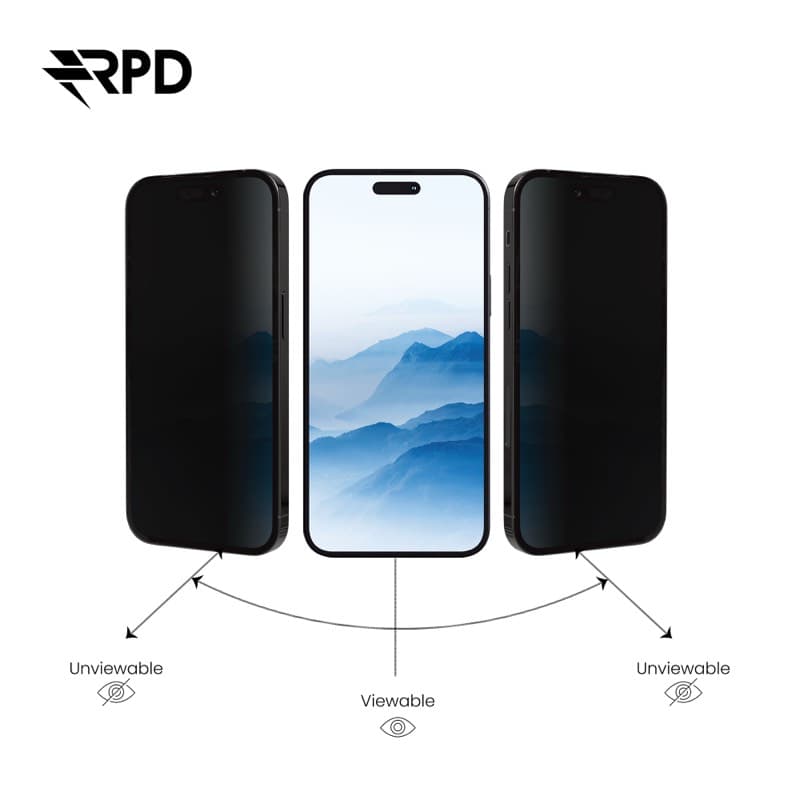 iPhone 12 / 12 Pro - RPD SilkTouch Premium - Edge-to-Edge Tempered Glas / Panzerglas, Privacy – 2