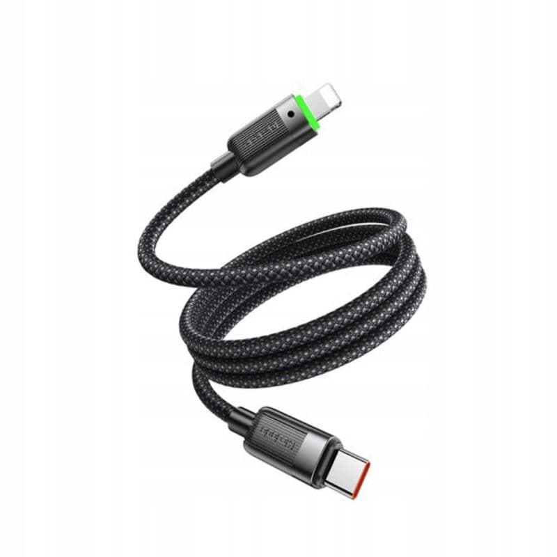 McDodo - USB-C to Lightning Magnetic Self Winding Cable, 1.2m, 36W, noir – 3