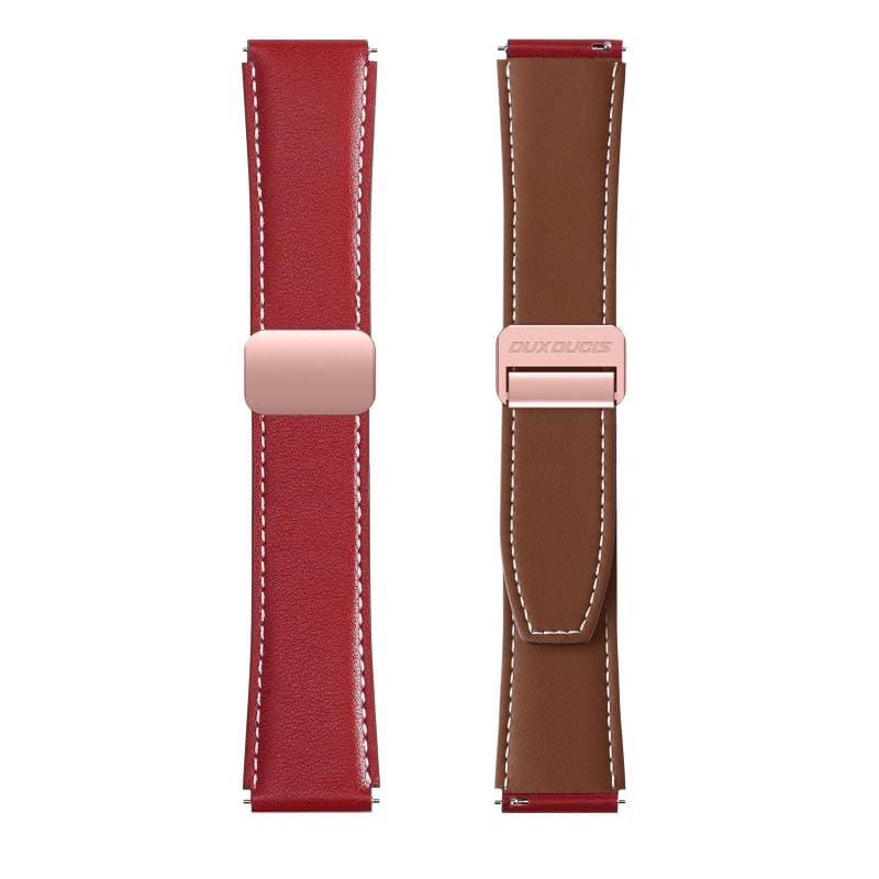 Galaxy Watch - DUX Gadget Series strap made of genuine leather (20mm), YA version, red – 3