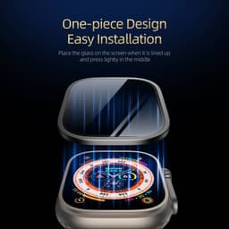 Apple Watch Ultra 1/2 49 mm - Pellicola protettiva in vetro temperato DUX, resistente ai graffi 9H, nero – Bild 7