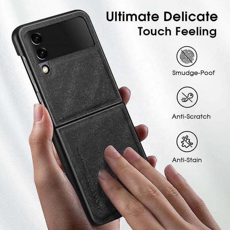 Samsung Galaxy Z Flip4 - X-Level Earl Folding screen series - Black Leather