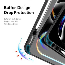 iPad Air 13 (2024/2025) / iPad Pro 12.9 (2020/21/22) - Dux Ducis Magi Series, Étui à rabat, noir – Bild 9