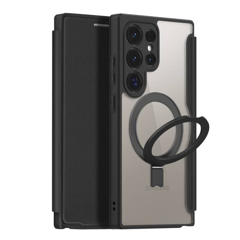 Dux Ducis - Custodia Galaxy S24 Ultra- Skin X Pro Series con MagSafe e supporto ad anello a 360°, nero