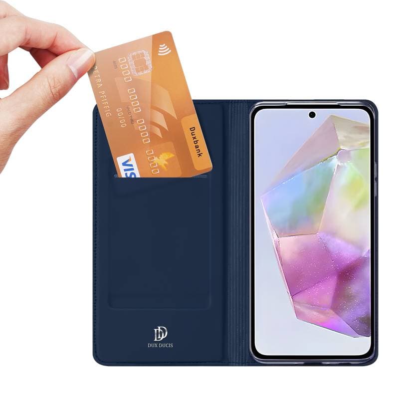 Dux Ducis - Galaxy S24U - Custodia Flip Skin Pro Series, finta pelle, blu – 2
