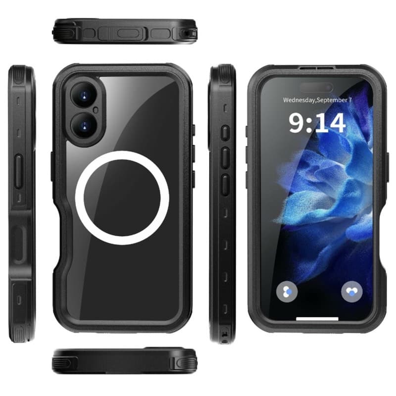 Apple iPhone 16 Plus - Redpepper IP68 Dot Series Wasserdichtes Outdoor Case, schwarz