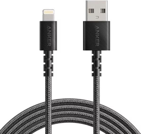 Anker Câble nylon - Lightning vers USB-A - 1.8M - noir