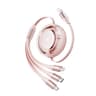 Rock L10 Honeycomb 3in1 Datenkabel – Micro-USB, USB-C, Lightning, Rosa
