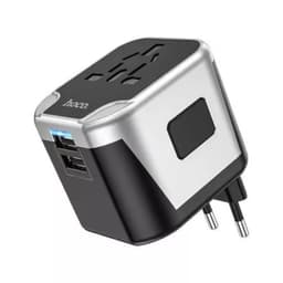 HOCO AC5 Travel Companion - Adattatore da viaggio universale con 2× USB e 1× presa, nero/grigio – Bild 6