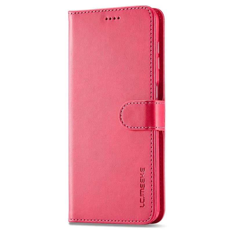 Samsung A50 (2019) - Etui portefeuille LC.IMEEKE avec 3 emplacements pour cartes & fermeture magnétique, rose – 2