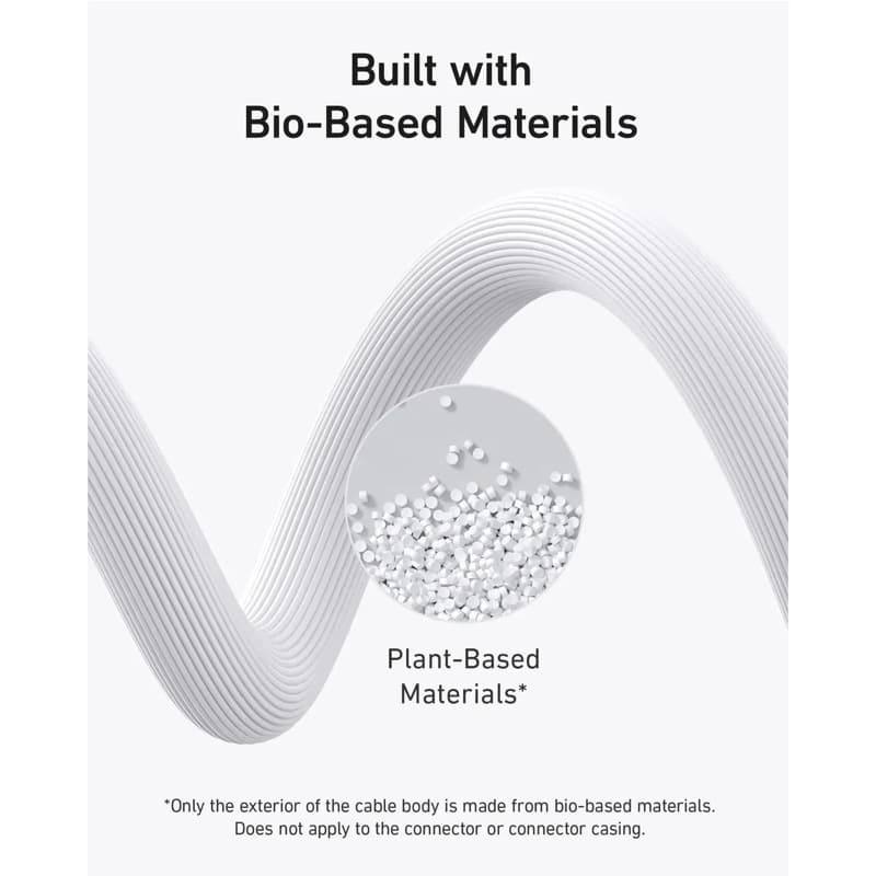 Anker - 544 USB-C zu USB-C - 240W - 1.8 m - BioBraided - Weiss – 2