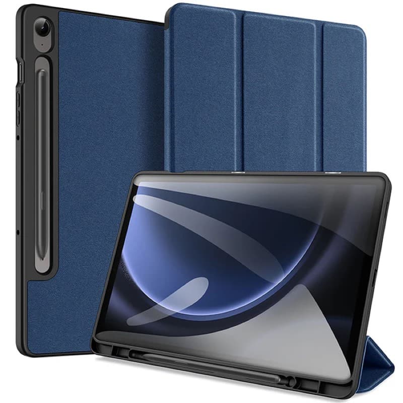 Samsung Galaxy Tab S9 FE - Serie Dux Ducis Domo, custodia flip agganciabile, blu