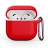 AirPods 4th Gen - Silicone case - Robust protection with carabiner, red