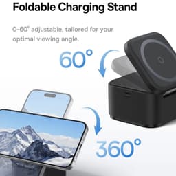 Baseus - Station de recharge sans fil 3en1 MagPro pour smartphone, smartwatch et écouteurs, noir – Bild 6
