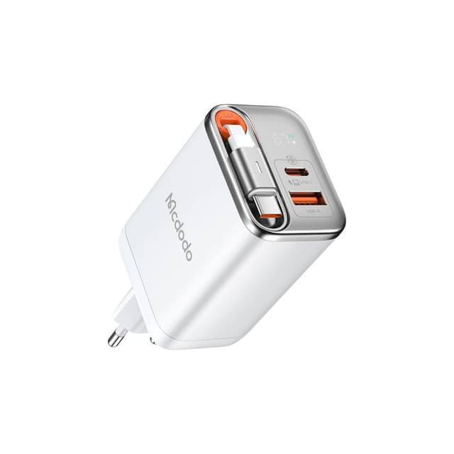 McDodo - FreeGo 67W GaN Charger with retractable cable, white