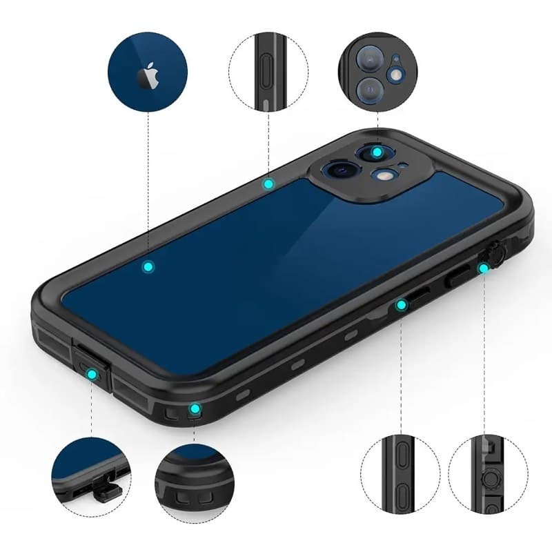 iPhone 12 Mini - Redpepper IP68 Dot+ Series Étui étanche d'extérieur, noir – 4