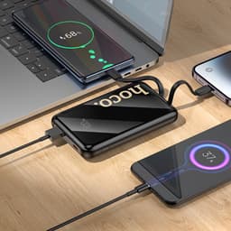 Hoco - Q37 Graceful Powerbank 10000mAh con 22,5W+PD20W e 1 cavo Lightning + 1 cavo USB-C, nero – Bild 8