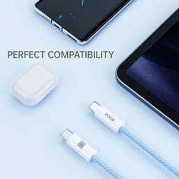 ROCK Rainbow Series C TO C 100W Fast Charging Data Cable 1.2M blue – Bild 5