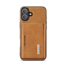 iPhone 13 Mini - Custodia posteriore DC.MING, look pelle, slot per carte e chiusura magnetica, cover protettiva, marrone cammello – Bild 7