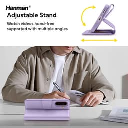 Samsung Galaxy A17 5G (2025) - Hanman Mill flip case with 3 card slots, purple – Bild 5
