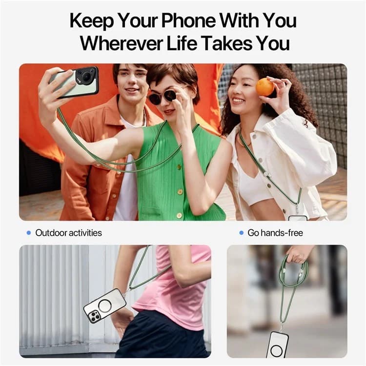 Dux Ducis - Cordino per telefono - Collana verde scuro - Accessorio universale compatibile con qualsiasi smartphone – 4