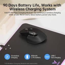 rapoo - MT760 - Mouse Bluetooth - Mouse senza fili, nero – Bild 7