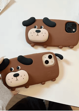 iPhone 16 - étui pour chien mignon avec effet 3D amusant – Bild 1
