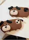 iPhone 16 - étui pour chien mignon avec effet 3D amusant