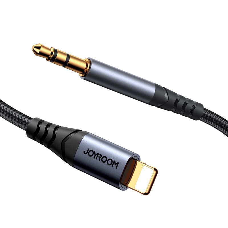 Joyroom - SY-A06 Audio-Transfer Serie AUX-Kabel (Lightning zu 3,5mm, 1,2m), Schwarz – 3
