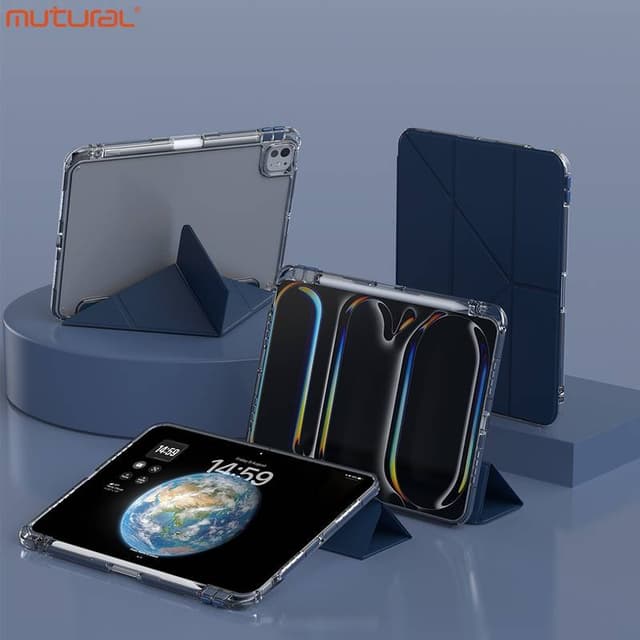 iPad Air 11 M2/M3/M4 - Custodia per tablet Mutural Clear-Pro Series, blu navy