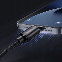 McDodo - USB-A to Lightning Cable with Charging Light, 36W Fast Charging, Black – Bild 7