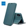 iPhone 12 / 12 Pro - X-Level FIBColor Flip Etui, Kunstleder, 360° Rundumschutz, Dunkelgrün