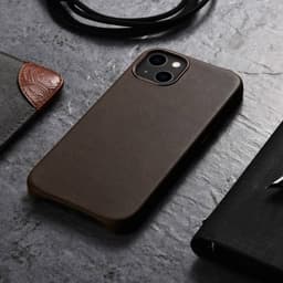 iPhone 13 - Custodia posteriore Magsafe in vera pelle Premium Oil Wax Coffee WMI1302 – Bild 7