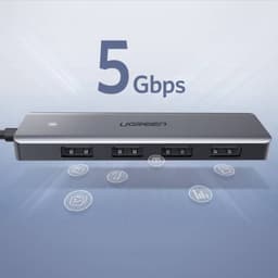 Ugreen – USB-C Hub 4-Port mit Powerport (CM219 / 70336), grau/schwarz – Bild 3