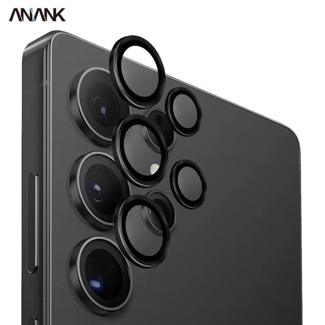 ANANK Galaxy S25 Ultra - Verre blindé pour caméra arrière, 99AR+Corning, noir, seul