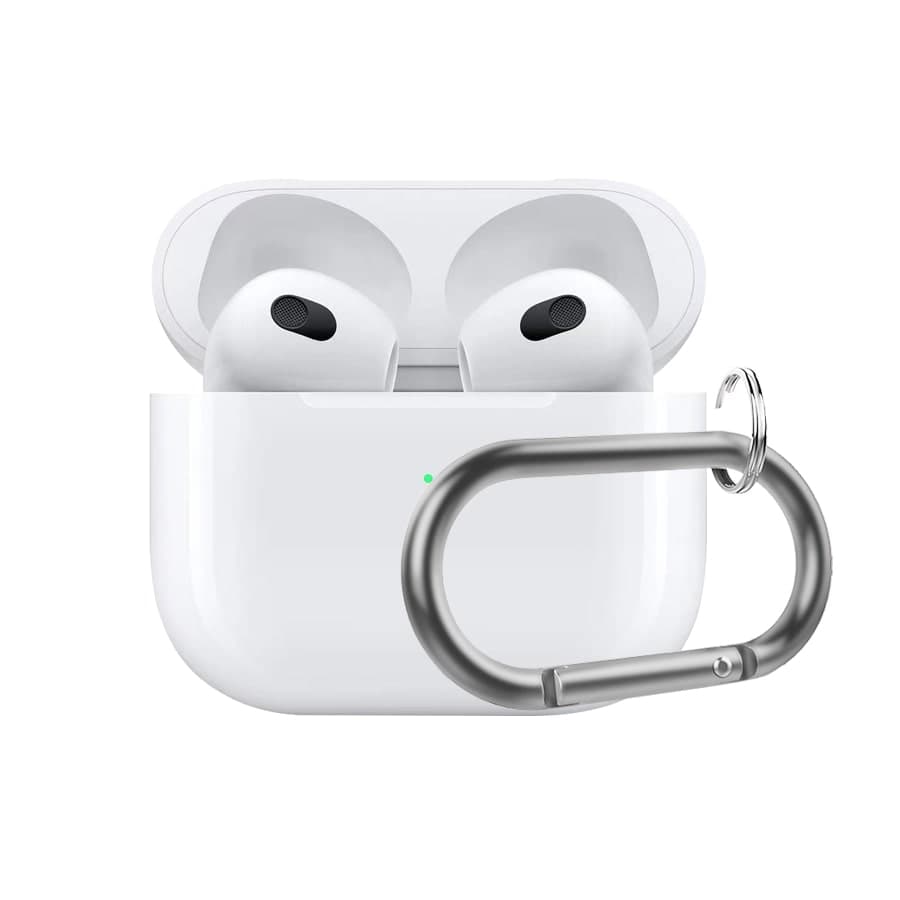 Airpods 3 - Custodia da appendere in silicone bianco