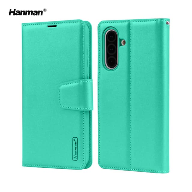 Samsung Galaxy S25 Ultra - Hanman Mill Flip Case avec 3 emplacements pour cartes, turquoise