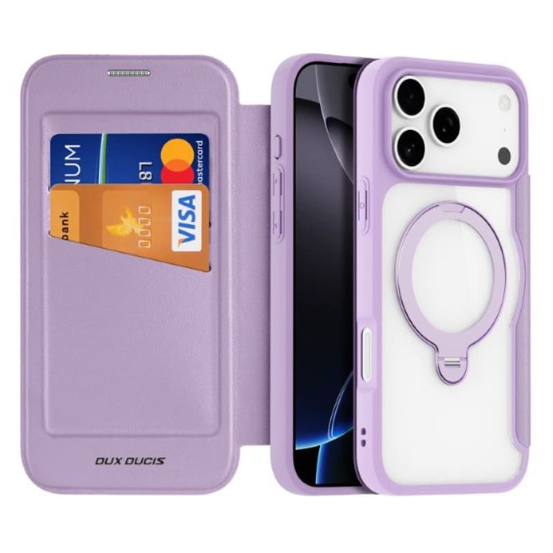 iPhone 17 Pro - Dux Ducis Skin X Pro Series Hülle mit MagSafe Stand, Rose Gold