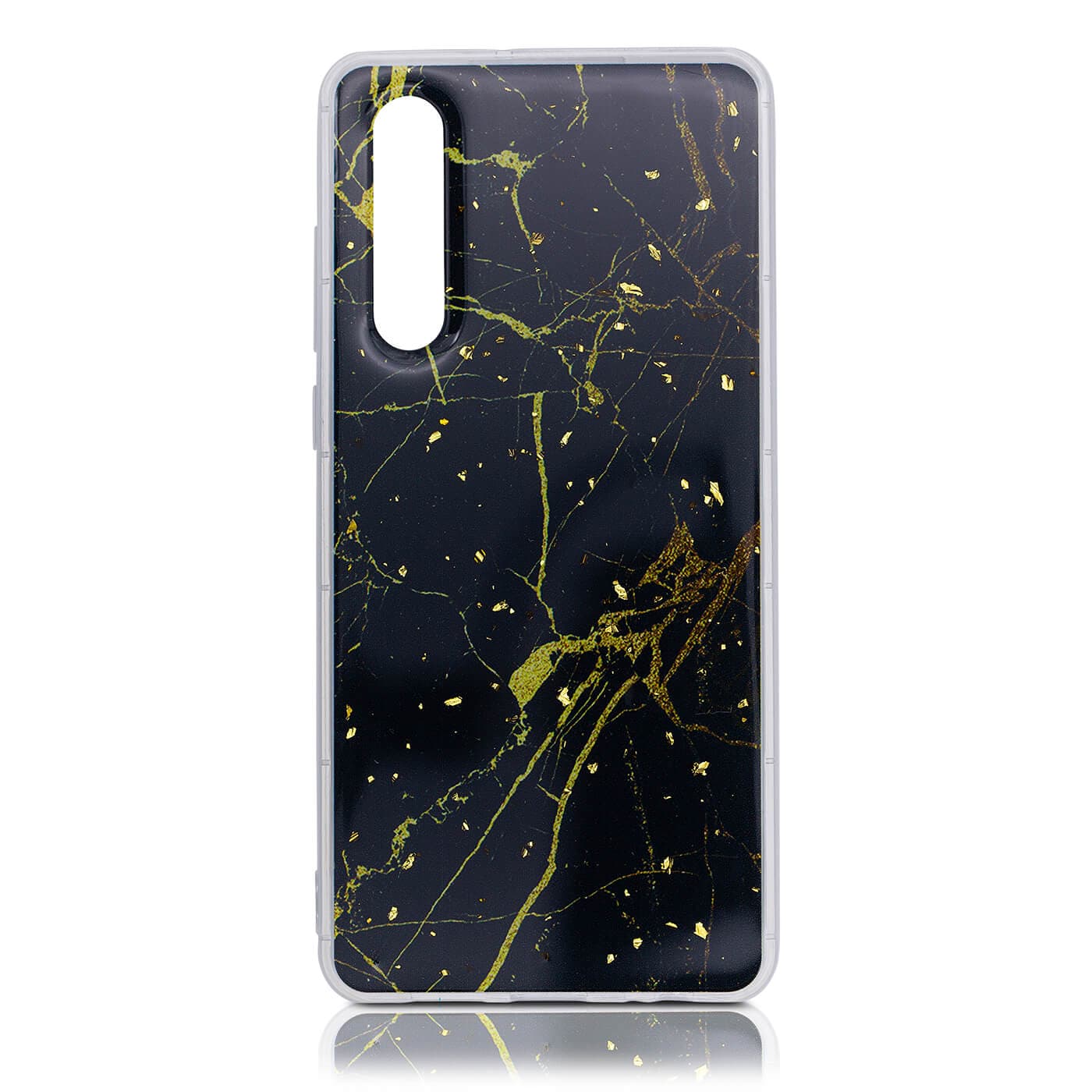 Huawei P30 - Black Marmor & Gold flakes