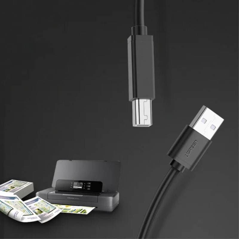Ugreen – USB-A auf USB-B 2.0 Druckerkabel – 5 m (US104 / 10329), schwarz – 3