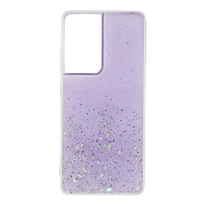 Samsung S21 ultra 5G silber stars purple case
