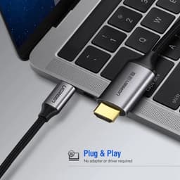 Ugreen – HDMI Kabel USB-C auf HDMI 4K 1.5 m (MM142 / 50570), grau/schwarz – Bild 8