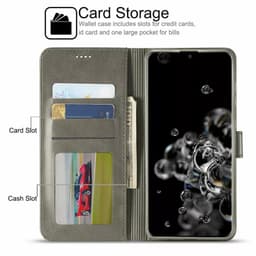 Huawei P30 - Etui portefeuille LC.IMEEKE avec 3 emplacements pour cartes & fermeture magnétique, Gris – Bild 4