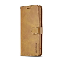 Samsung Galaxy A57 - Etui portefeuille LC.IMEEKE avec 3 emplacements pour cartes & fermeture magnétique, marron clair/orange – Bild 6