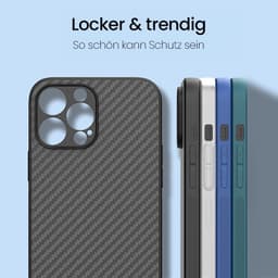 iPhone 12 - Robustes TPU-Case mit Carbon-Optik, Schwarz – Bild 4