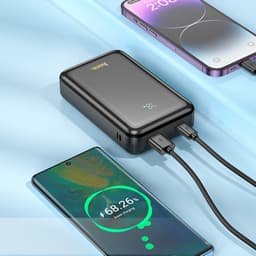 Hoco Q21A Powerbank 20000mAh, Schwarz - Hochleistungs-Powerbank für Smartphone und Tablet – Bild 3