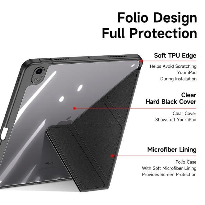 iPad Pro 11 (2020/2021/2022) - Dux Ducis Magi Series, aufstellbares Flip-Etui, schwarz – 4