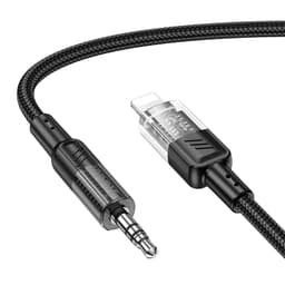 Hoco UPA27 Câble de conversion audio numérique / AUX vers Lightning, noir – Bild 1